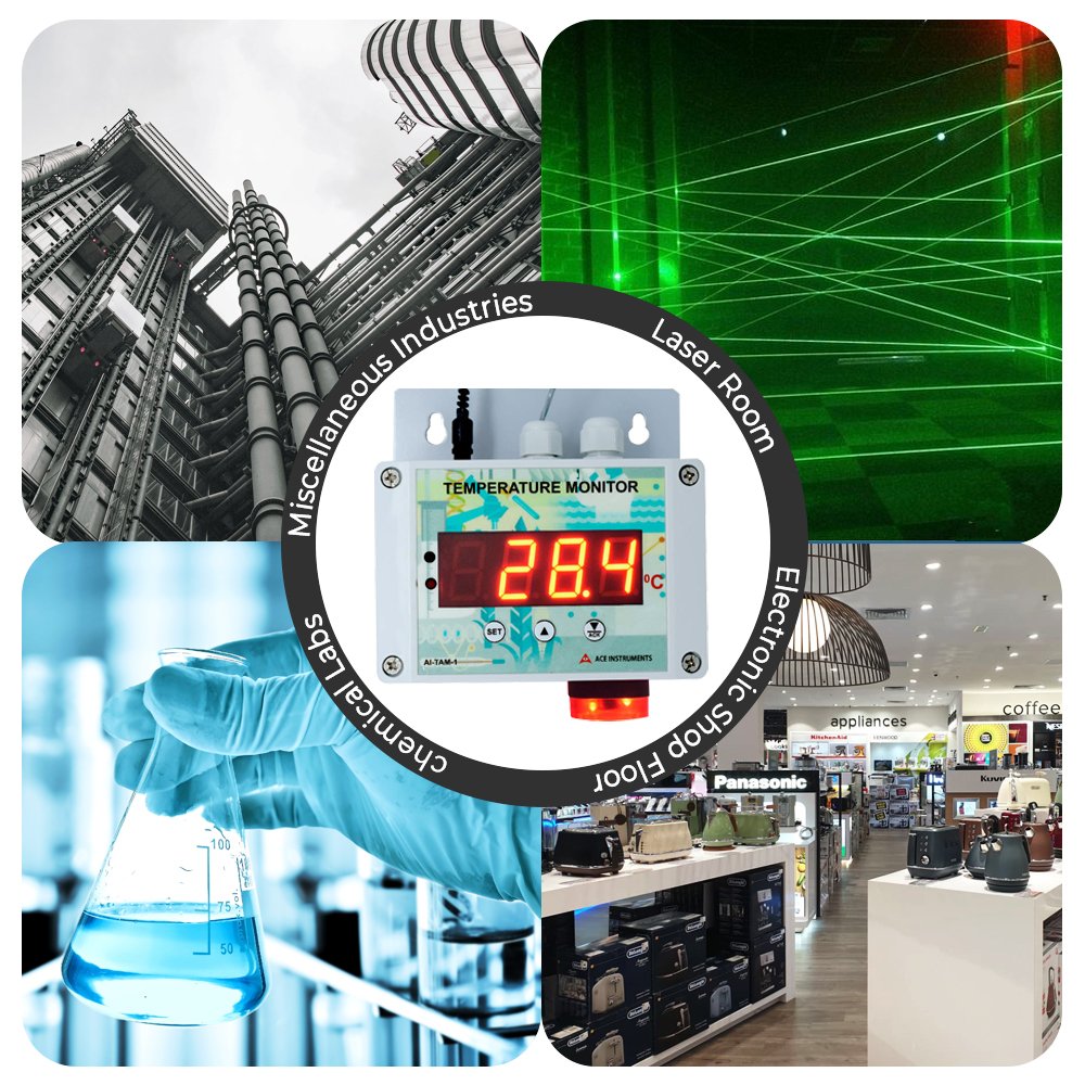 Buy Ace AI-TAM1 Temperature Monitor with Buzzer | Instrukart