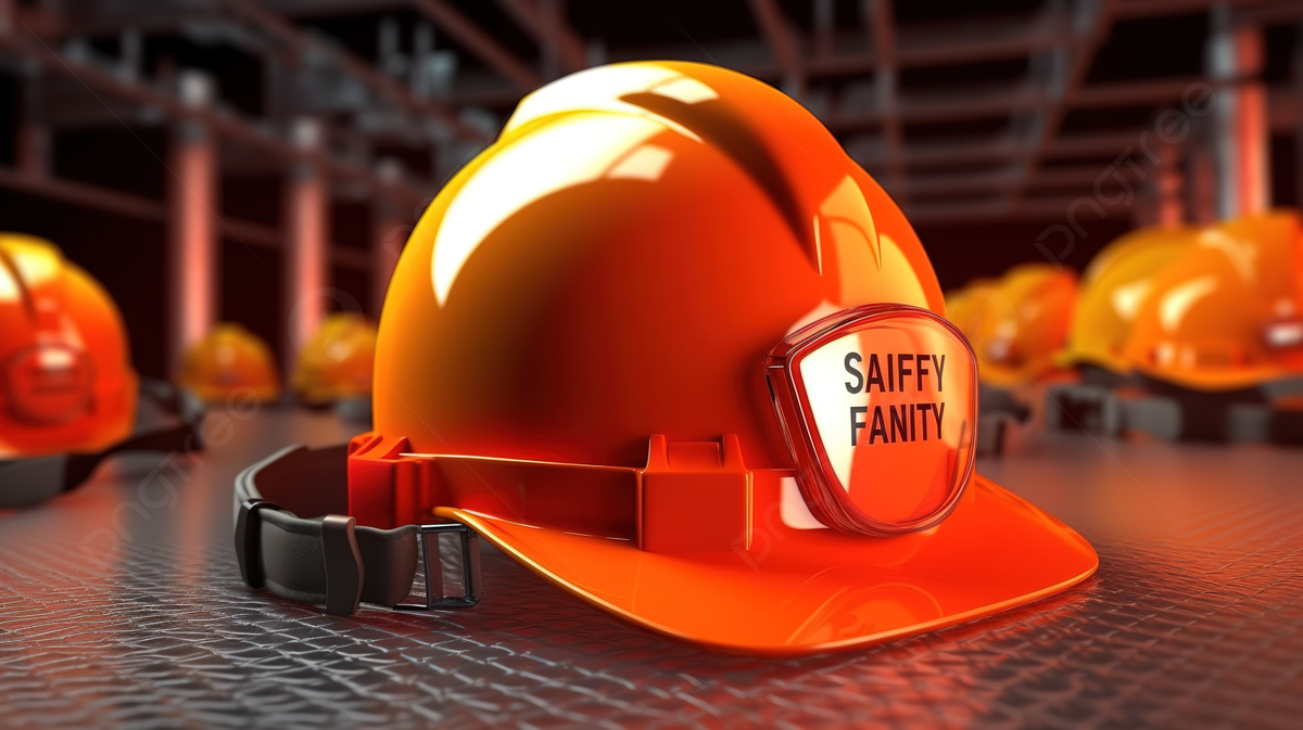 Prioritizing Safety 3d Rendered Concept Background, Hard Hat ...