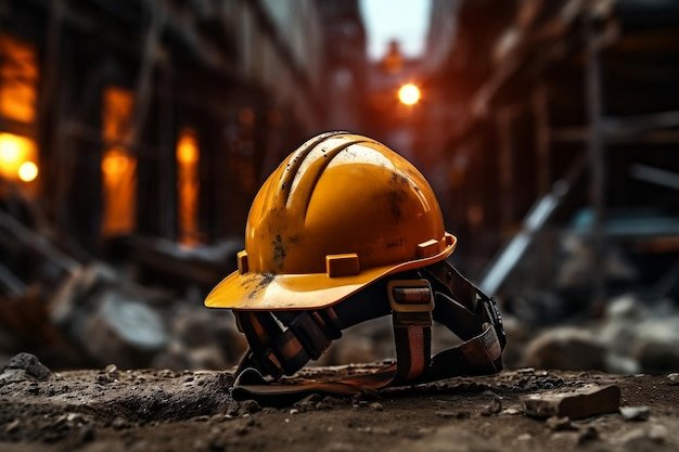 Safe and Productive Construction Site with Workers Wearing Safety ...